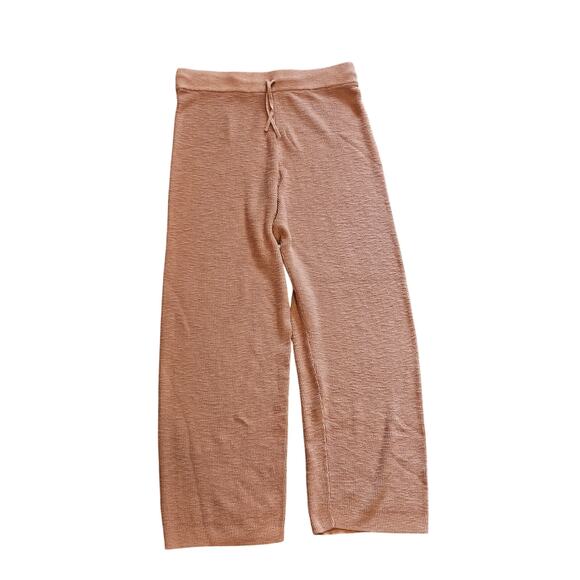 Free people beach wide leg crop sweater pants womens large coastal cottage - Picture 1 of 9